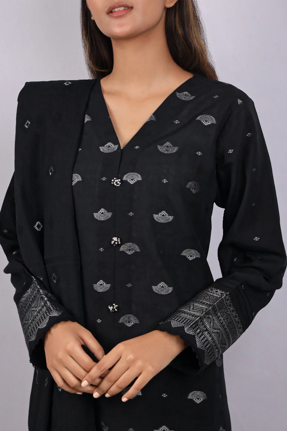 Unstitched Jacquard Cotton 3 Piece - Image 2