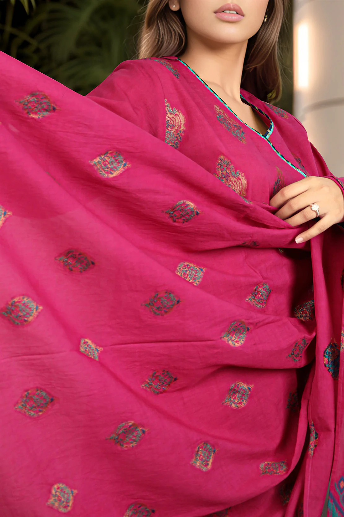 Unstitched Jacquard Cotton 3 Piece - Image 3