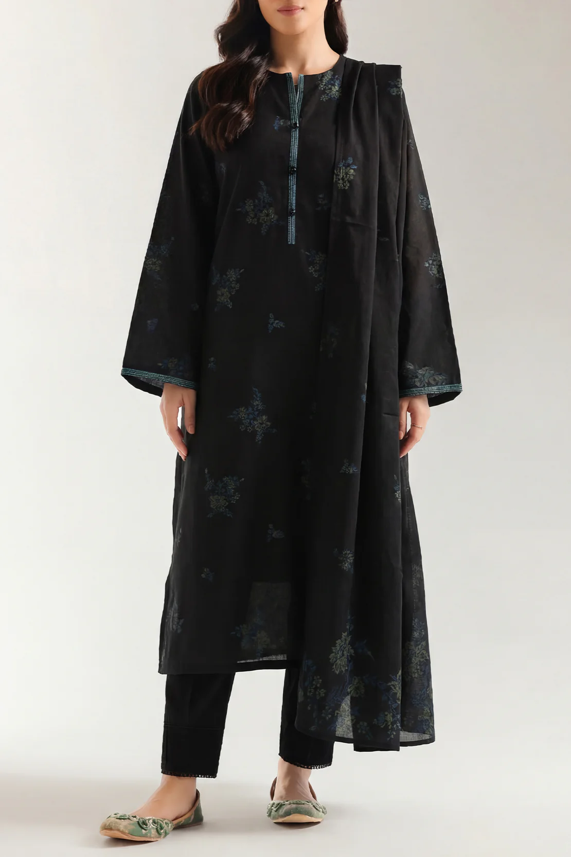 Unstitched Jacquard Cotton 3 Piece
