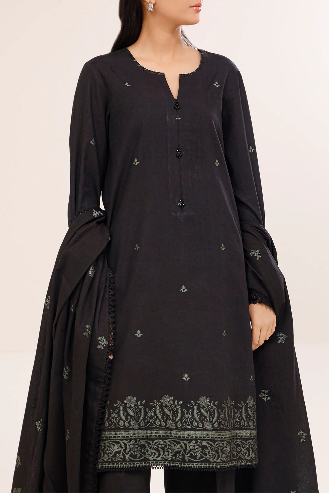 Unstitched Jacquard Cotton 3 Piece - Image 2