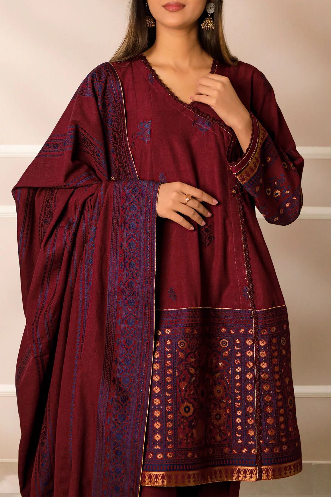 Unstitched Jacquard Cotton 3 Piece - Image 2