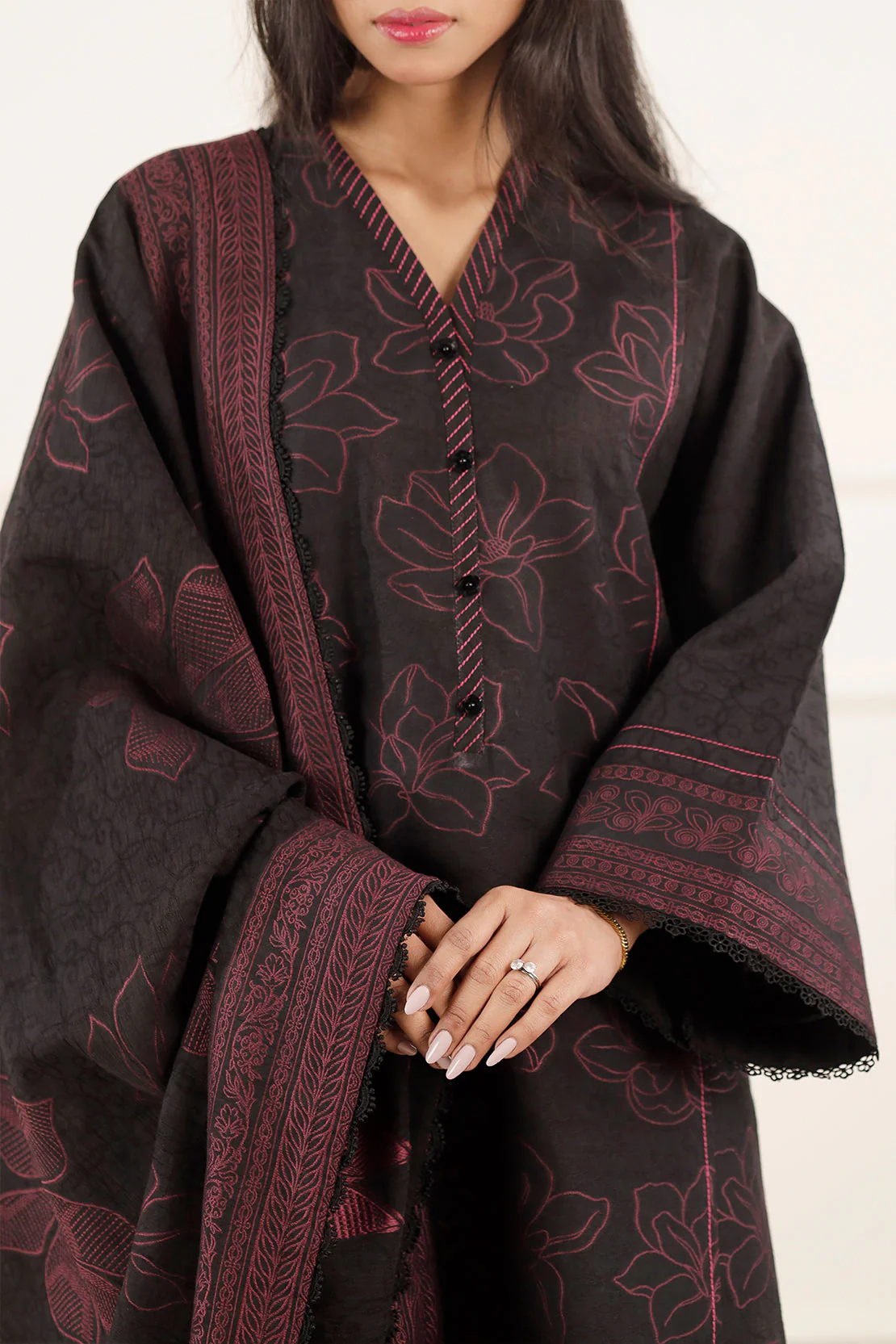 Unstitched Jacquard Cotton 3 Piece - Image 6
