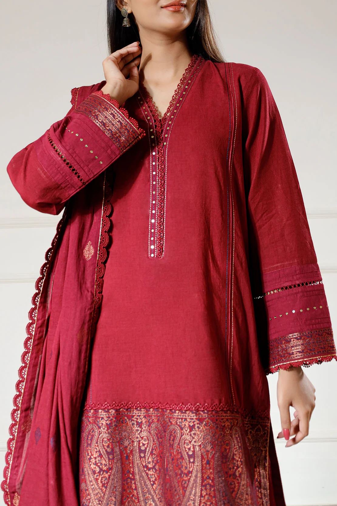 Unstitched Jacquard Cotton 3 Piece - Image 3