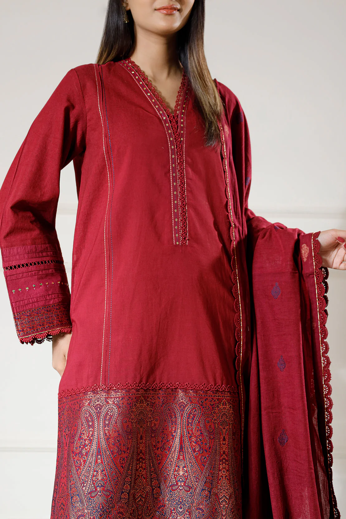 Unstitched Jacquard Cotton 3 Piece - Image 4