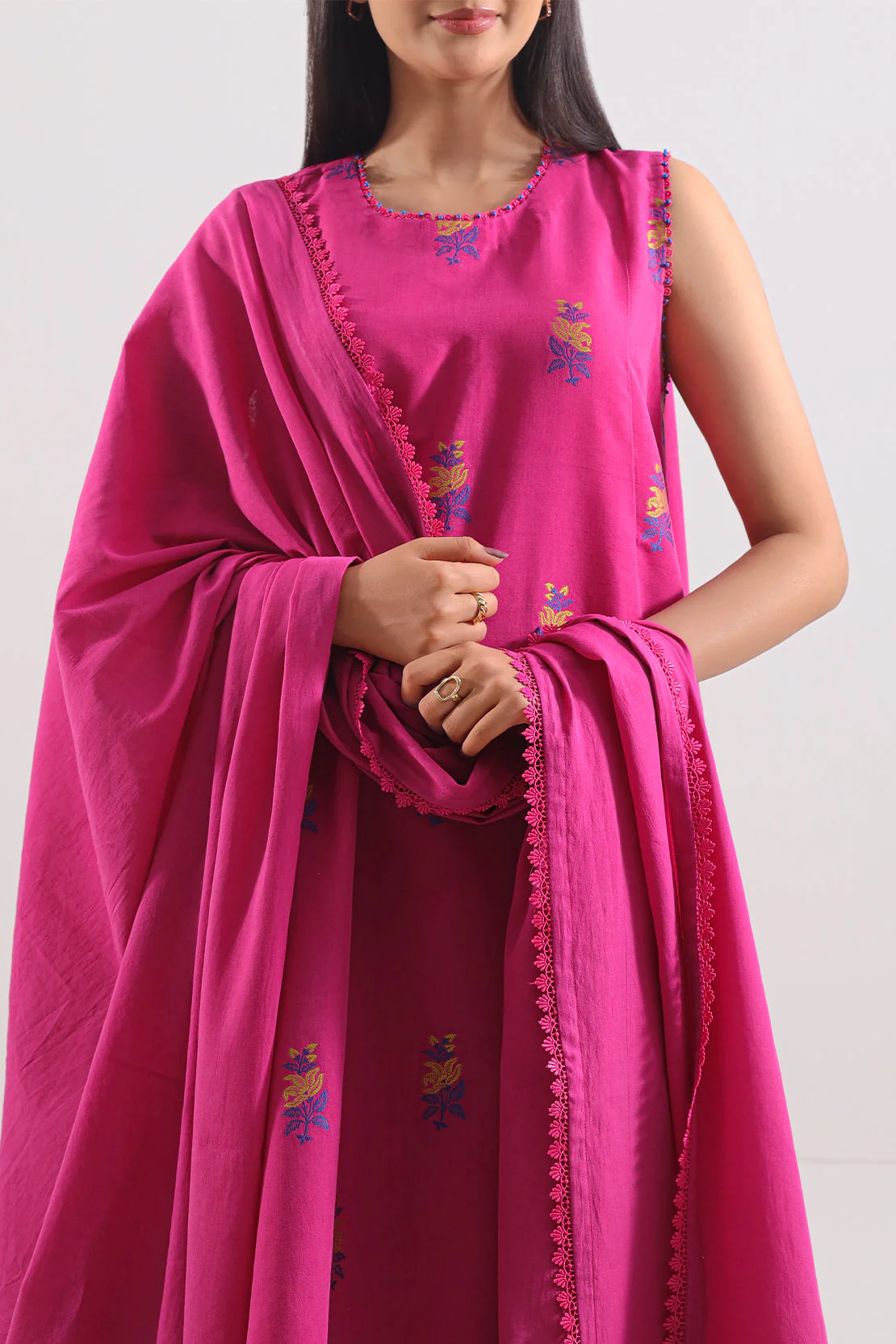 Unstitched Jacquard Cotton 3 Piece - Image 2