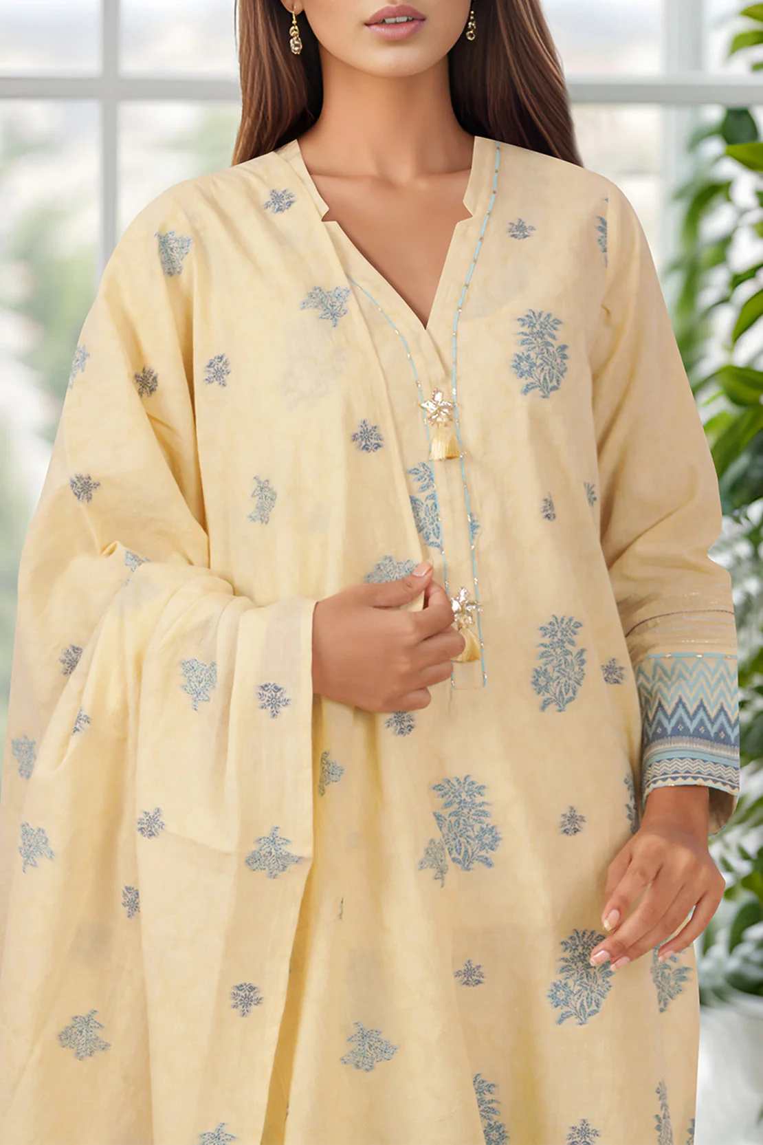Unstitched Jacquard Cotton 3 Piece - Image 4