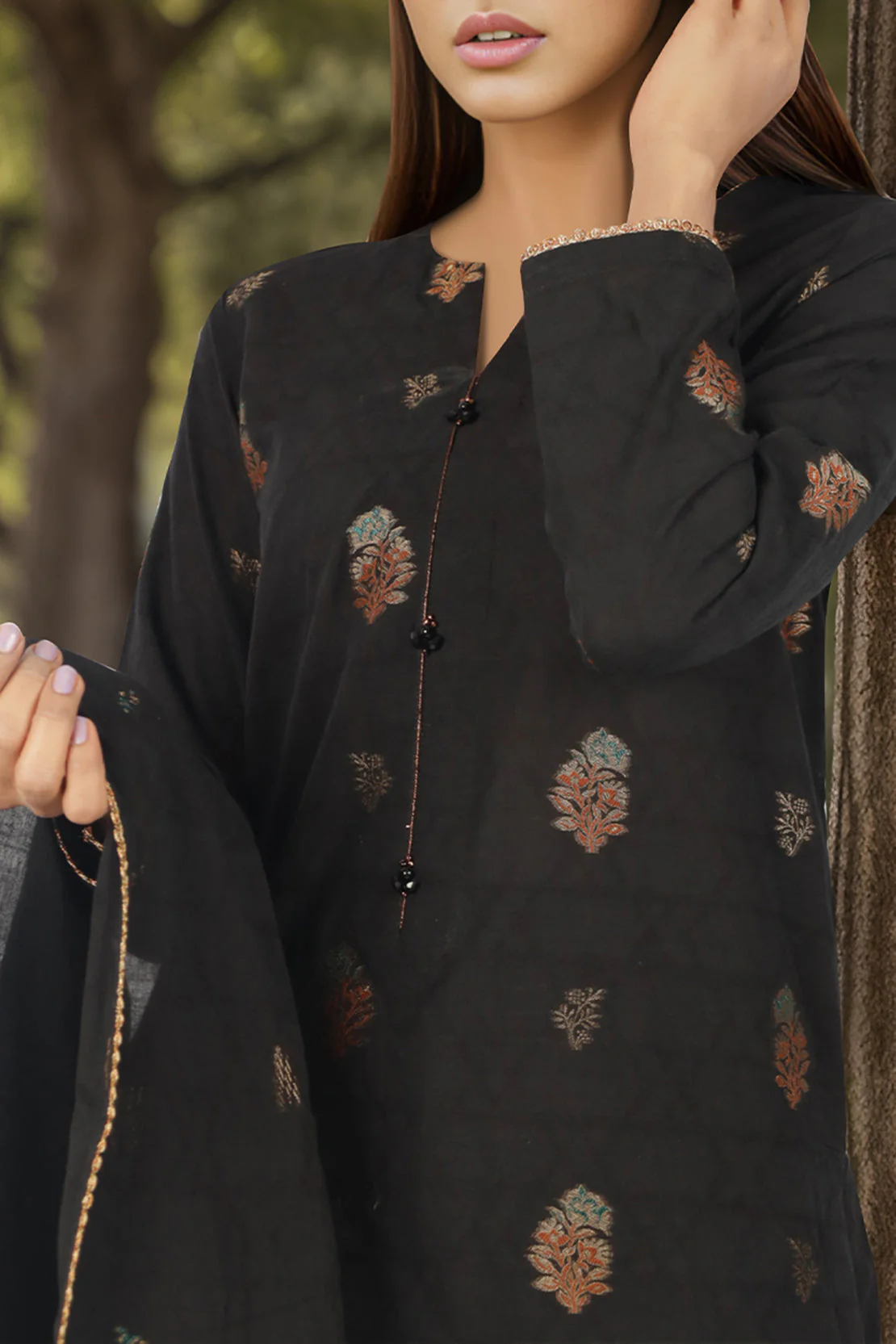 Unstitched Jacquard Cotton 3 Piece - Image 2