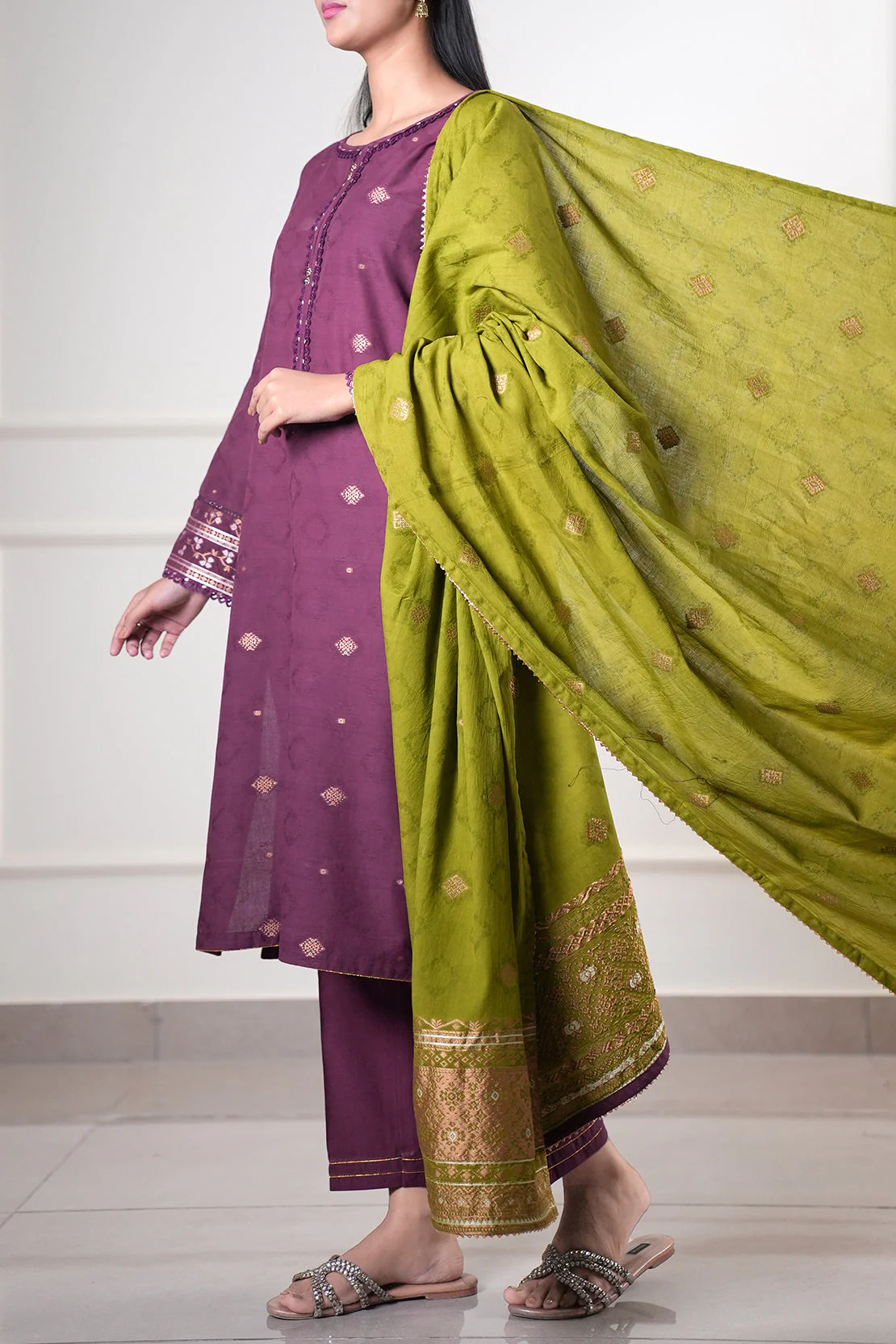 Unstitched Jacquard Cotton 3 Piece - Image 7
