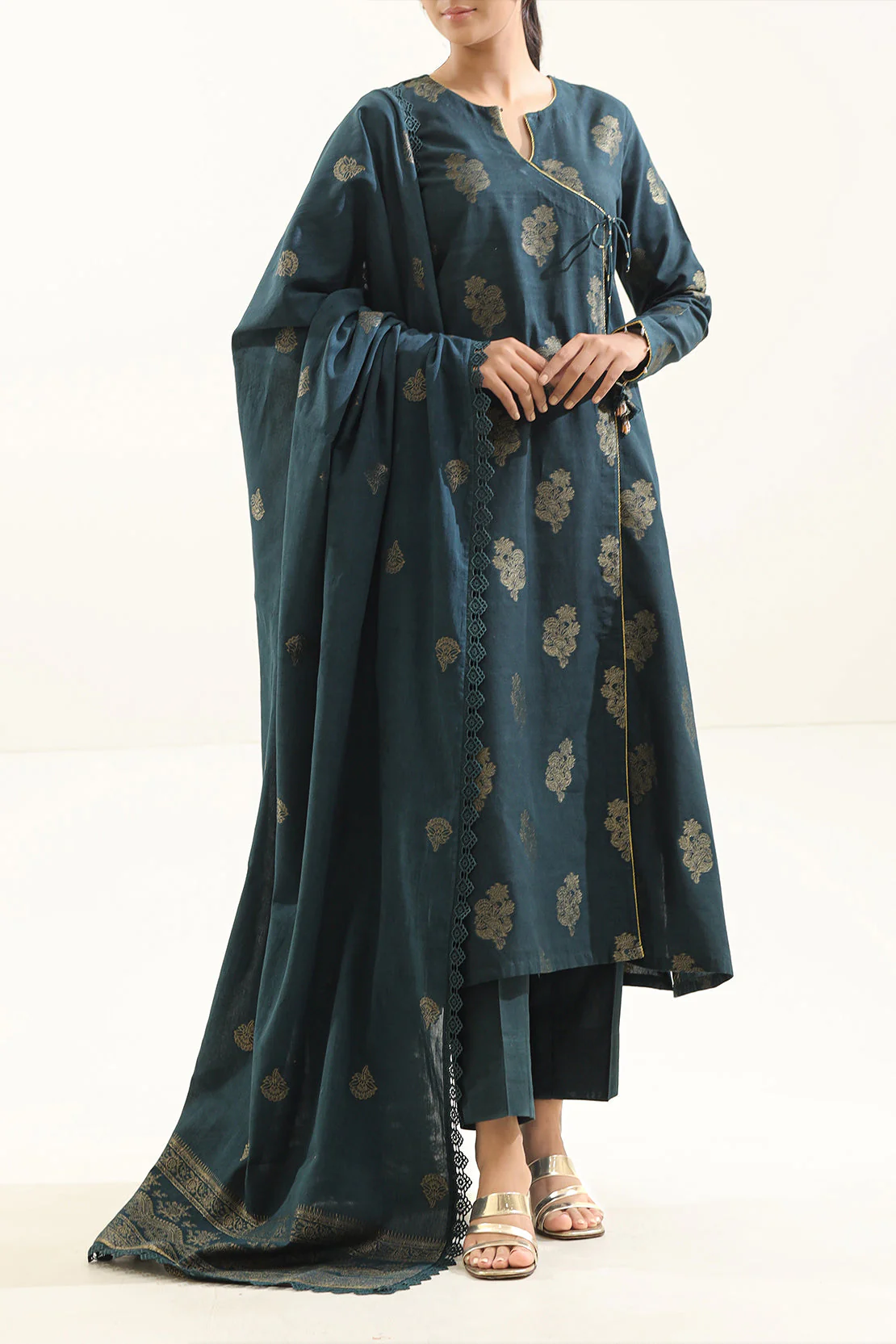 Unstitched Jacquard Cotton 3 Piece