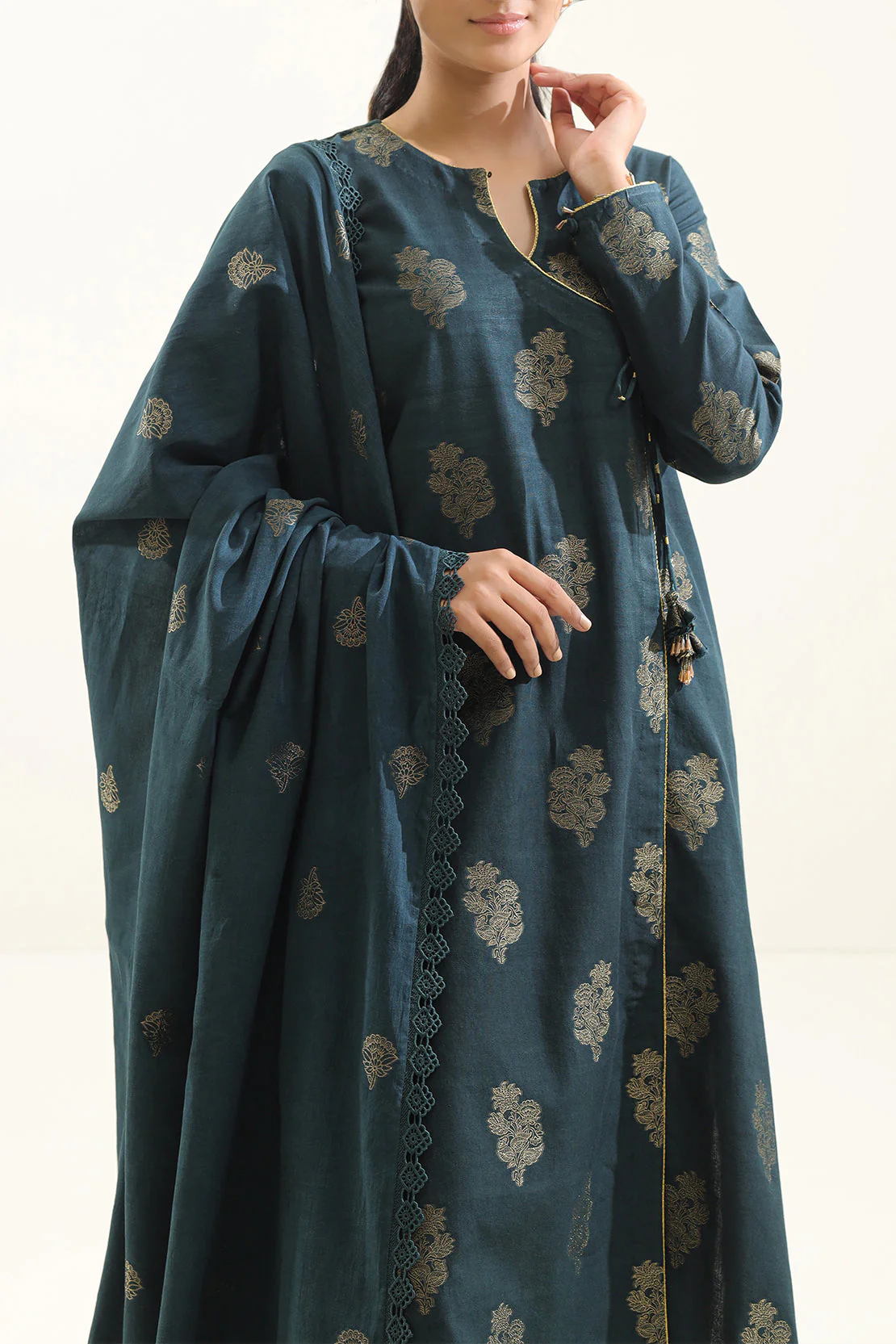 Unstitched Jacquard Cotton 3 Piece - Image 3