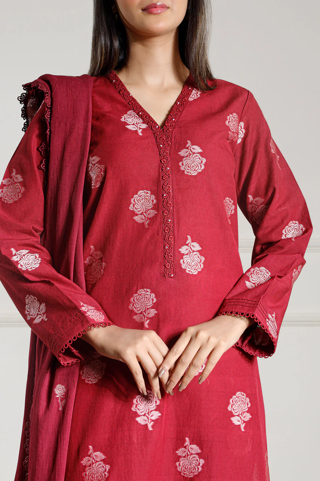 Unstitched Jacquard Cotton 3 Piece - Image 2