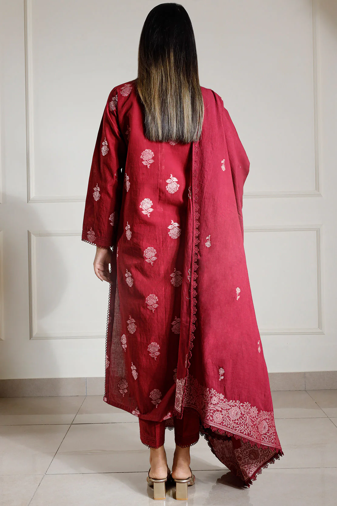 Unstitched Jacquard Cotton 3 Piece - Image 4