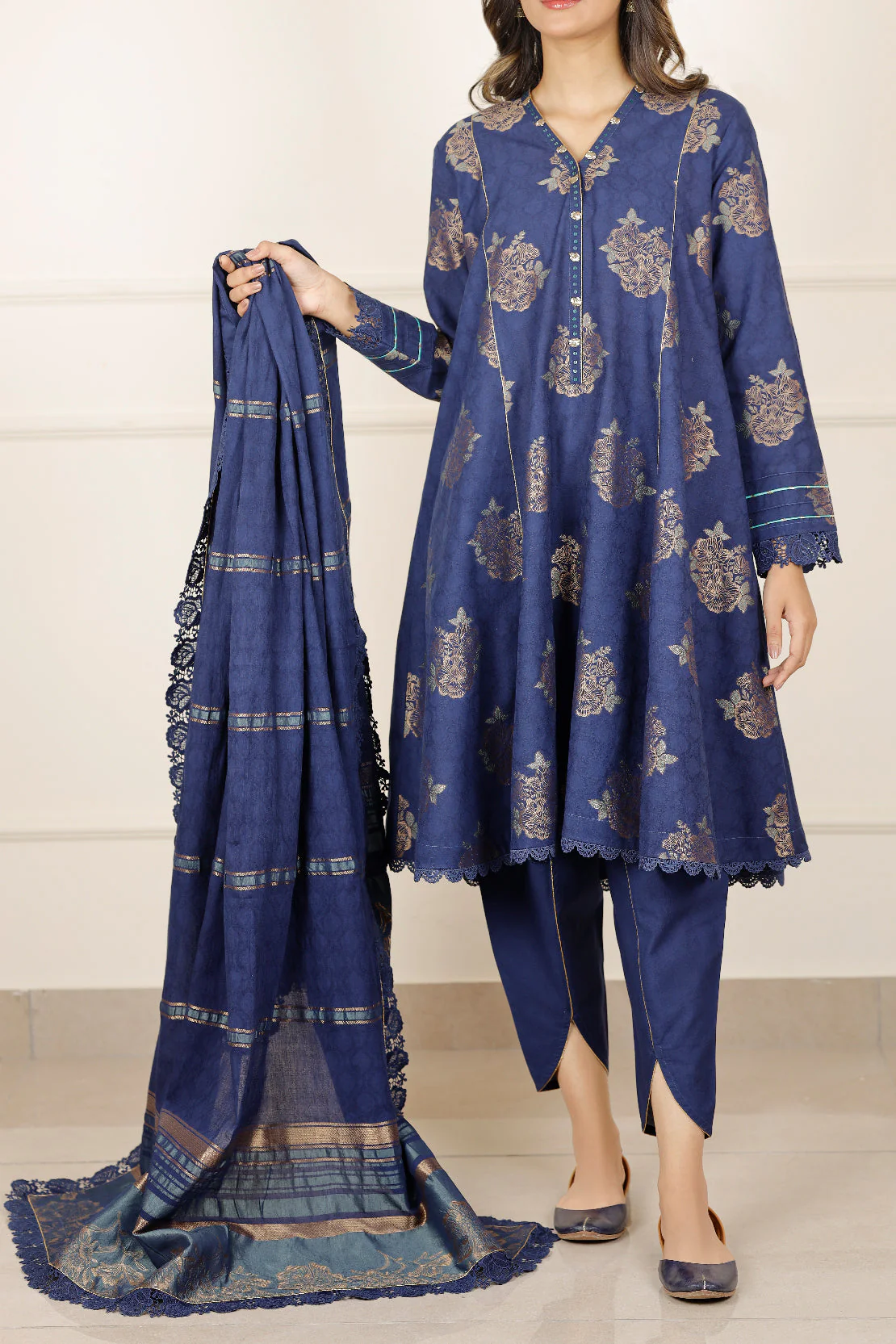 Unstitched Jacquard Cotton 3 Piece - Image 3