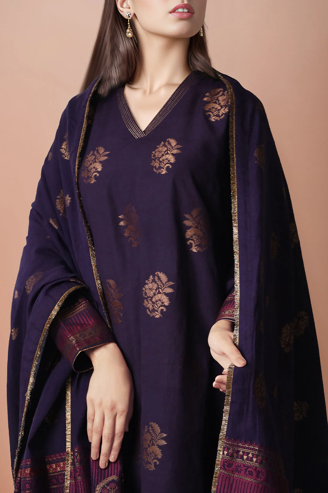 Unstitched Jacquard Cotton 3 Piece - Image 2