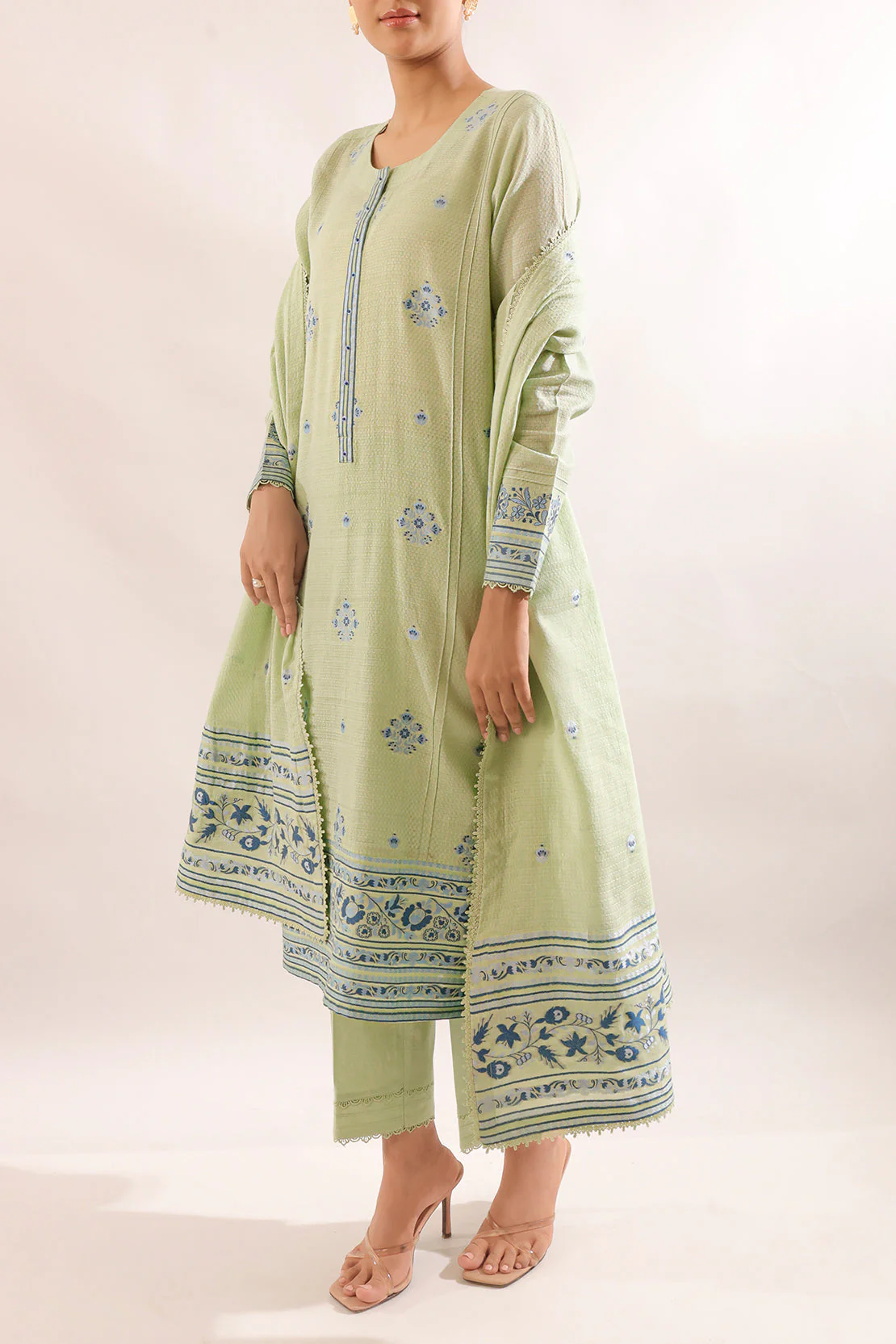 Unstitched Jacquard Cotton 3 Piece - Image 2