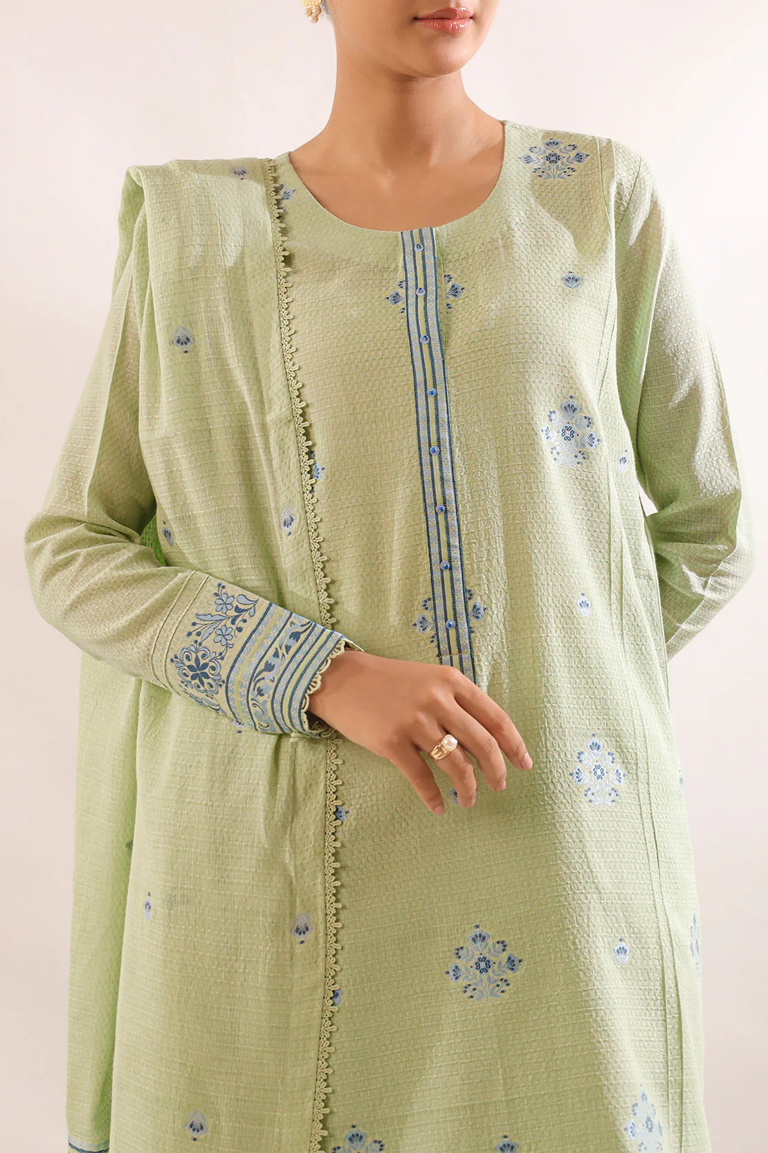 Unstitched Jacquard Cotton 3 Piece - Image 3
