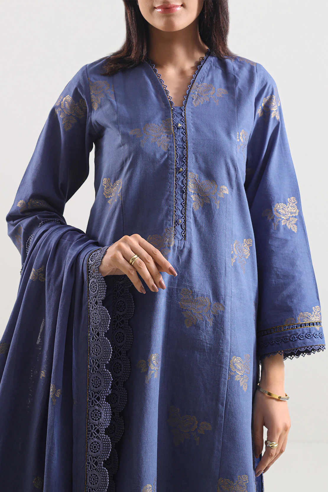 Unstitched Jacquard Cotton 3 Piece - Image 2