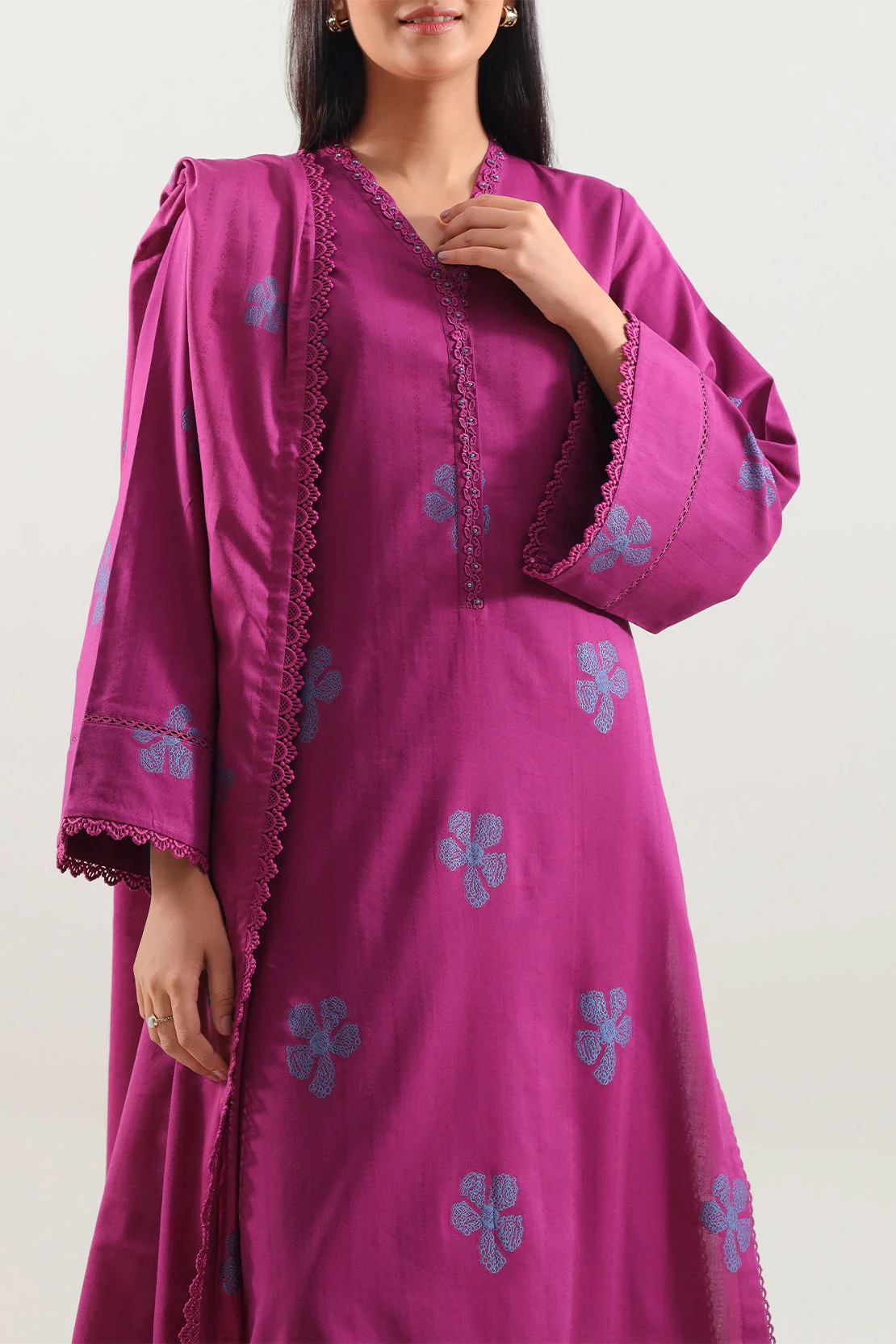 Unstitched Jacquard Cotton 3 Piece - Image 3