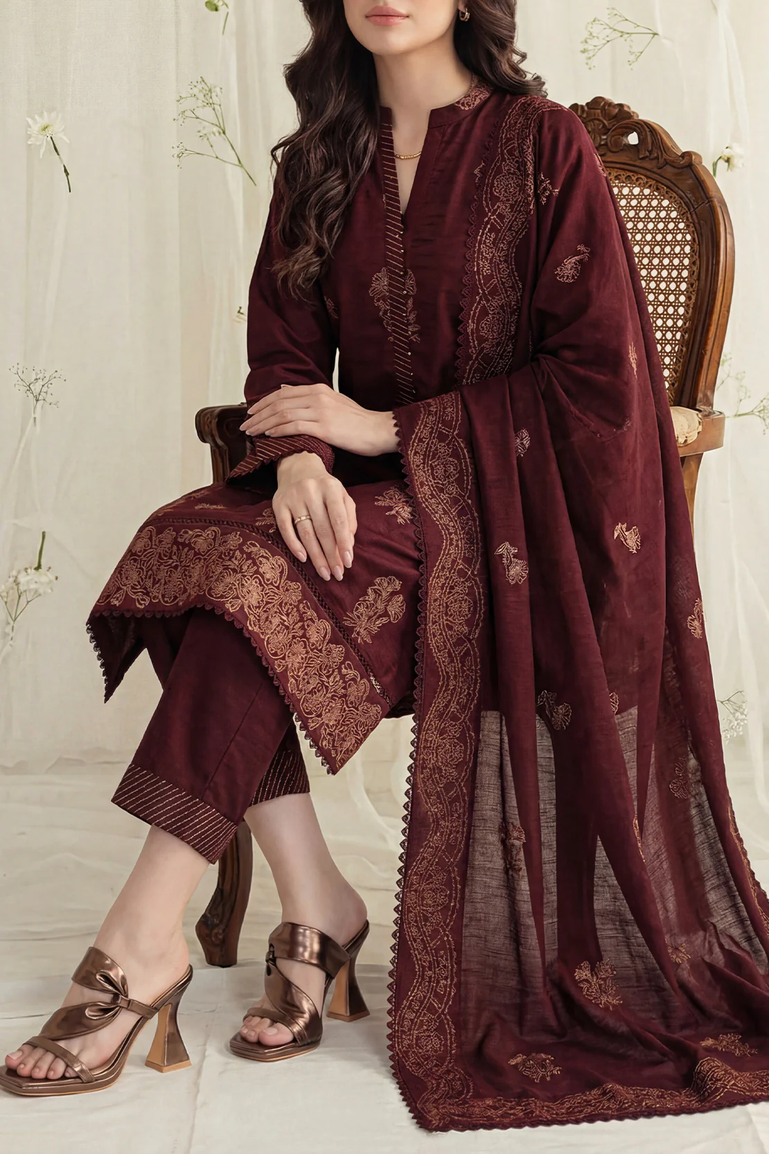 Unstitched Jacquard Cotton 3 Piece - Image 2