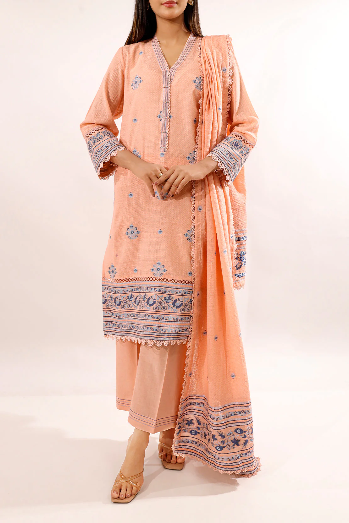 Unstitched Jacquard Cotton 3 Piece - Image 3