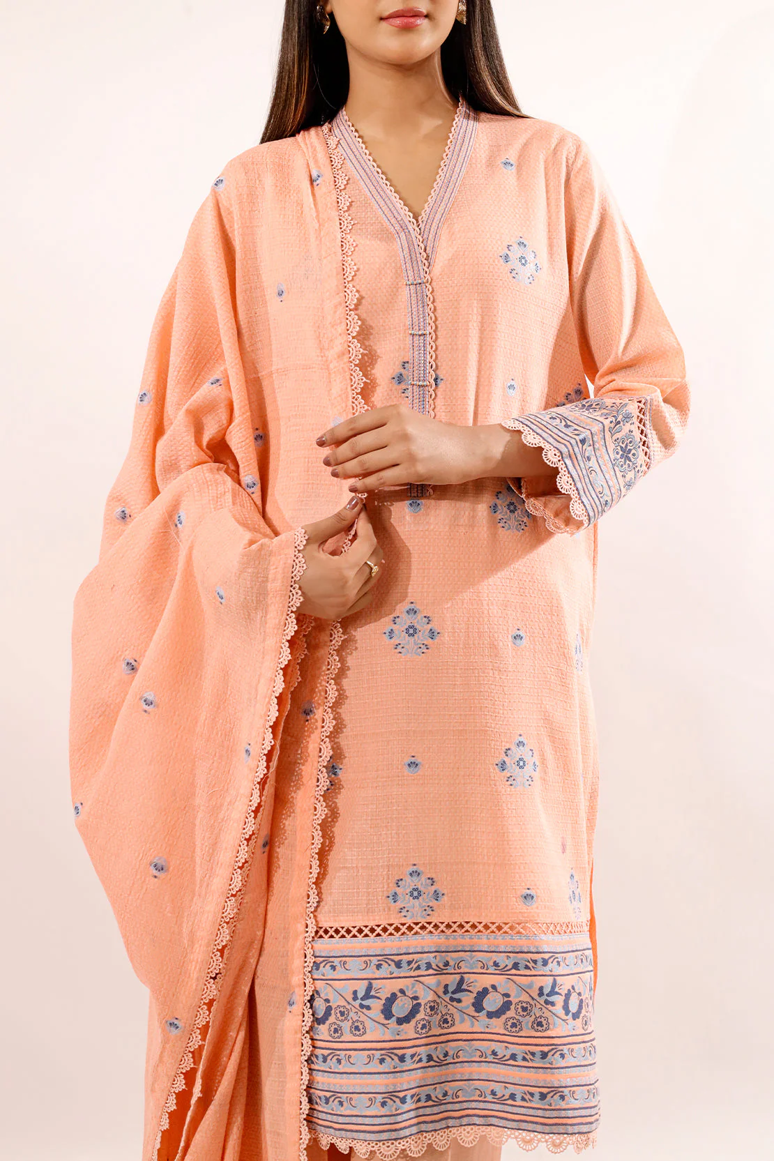 Unstitched Jacquard Cotton 3 Piece - Image 4