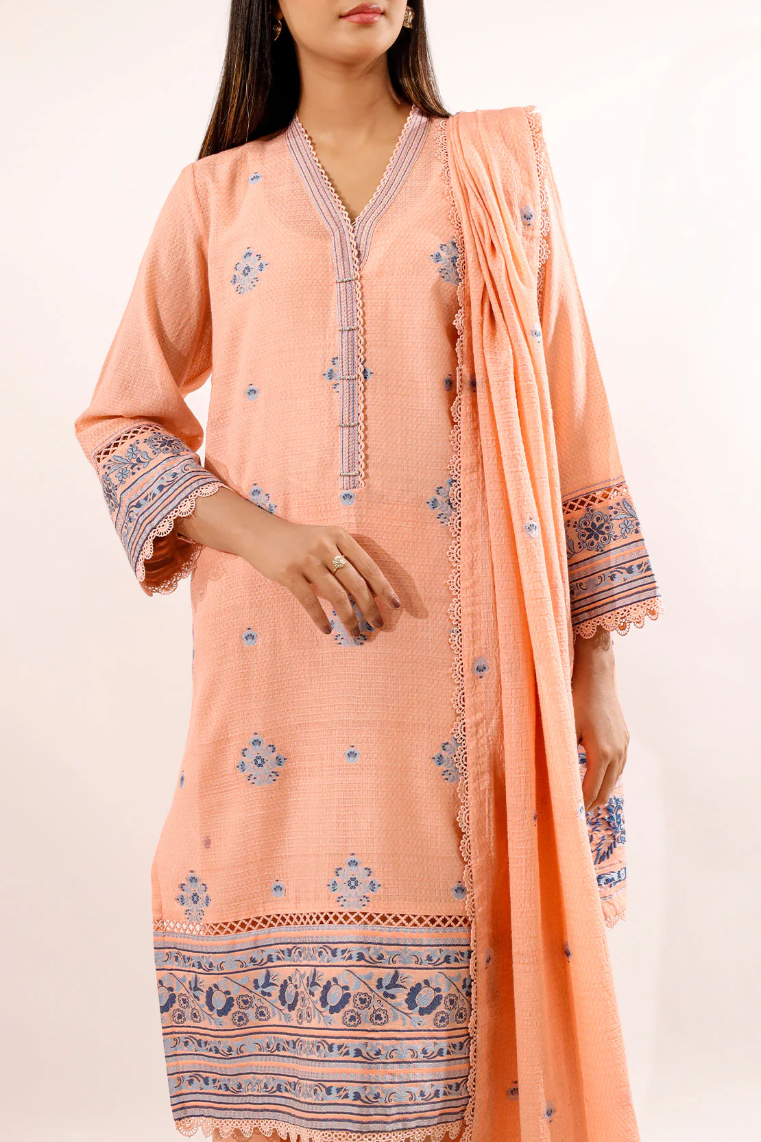 Unstitched Jacquard Cotton 3 Piece - Image 5