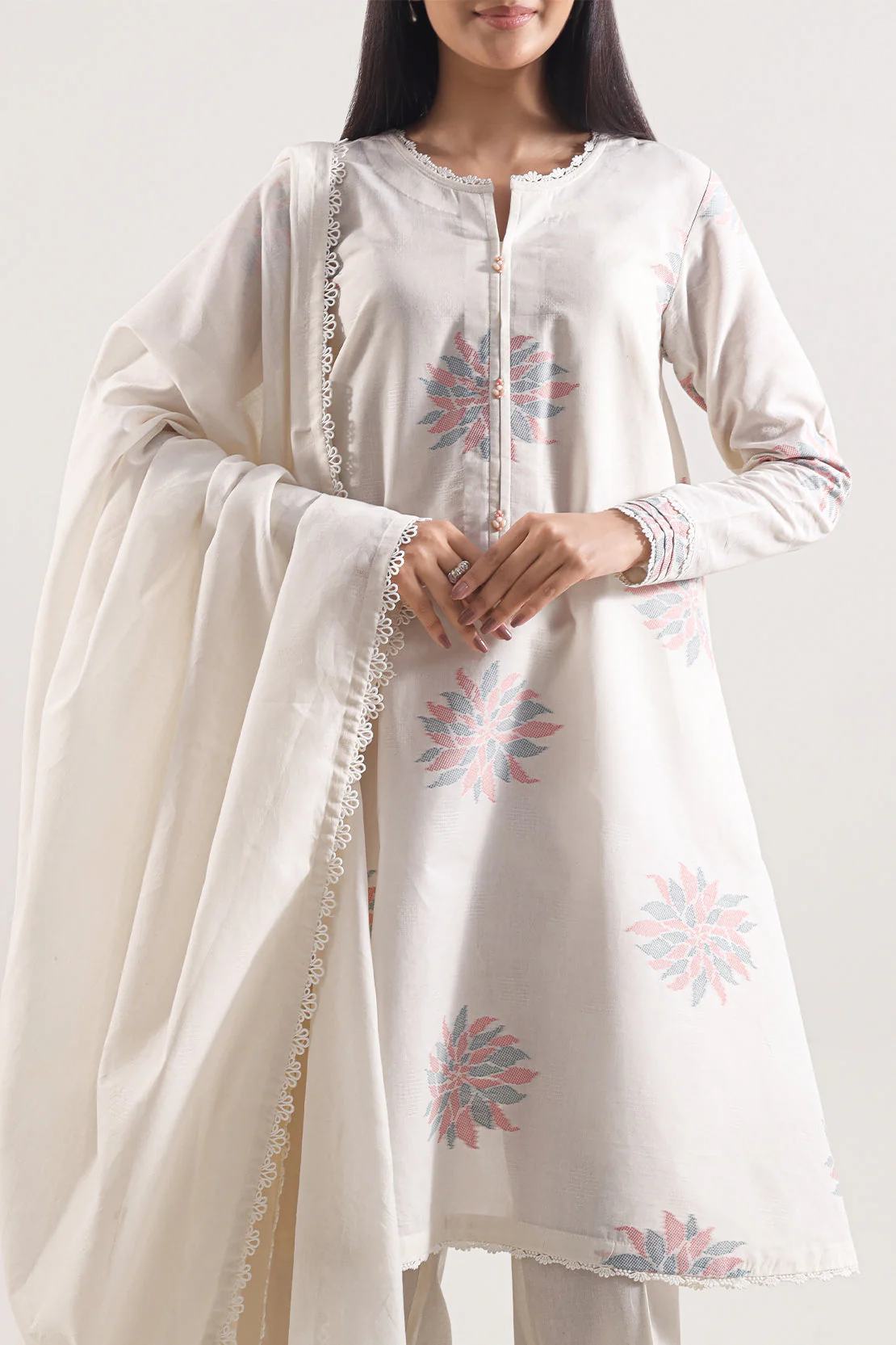 Unstitched Jacquard Cotton 3 Piece - Image 3