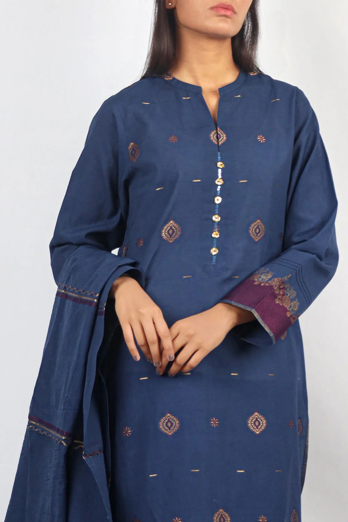 Unstitched Jacquard Cotton 3 Piece - Image 3