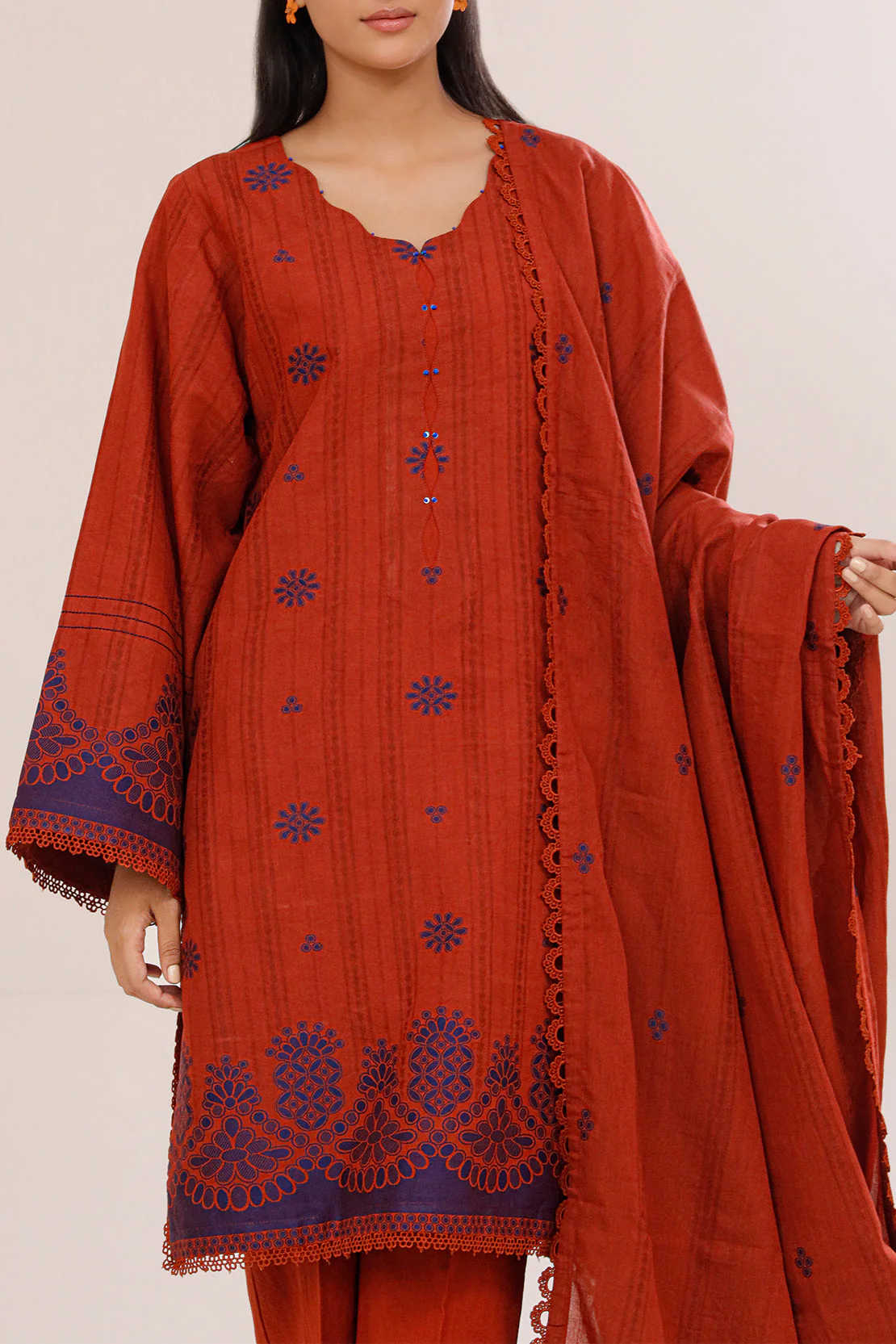 Unstitched Jacquard Cotton 3 Piece - Image 2