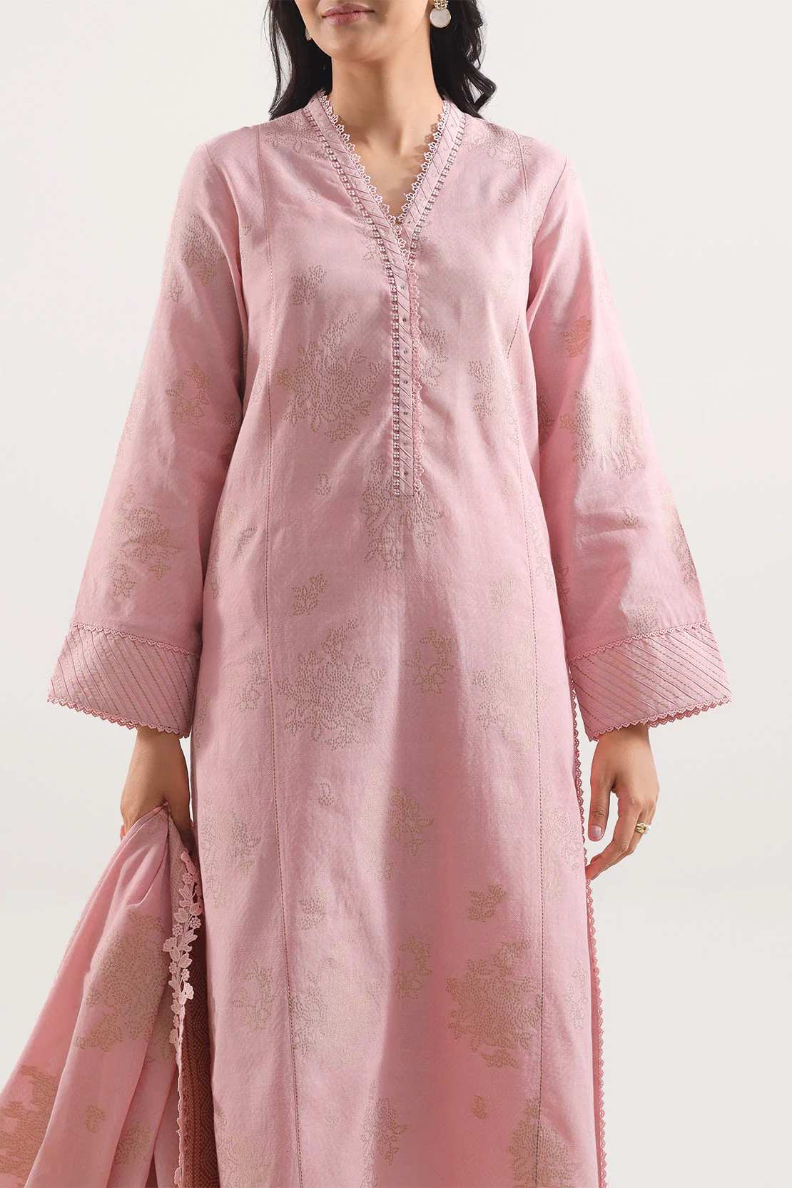 Unstitched Jacquard Cotton 3 Piece - Image 2