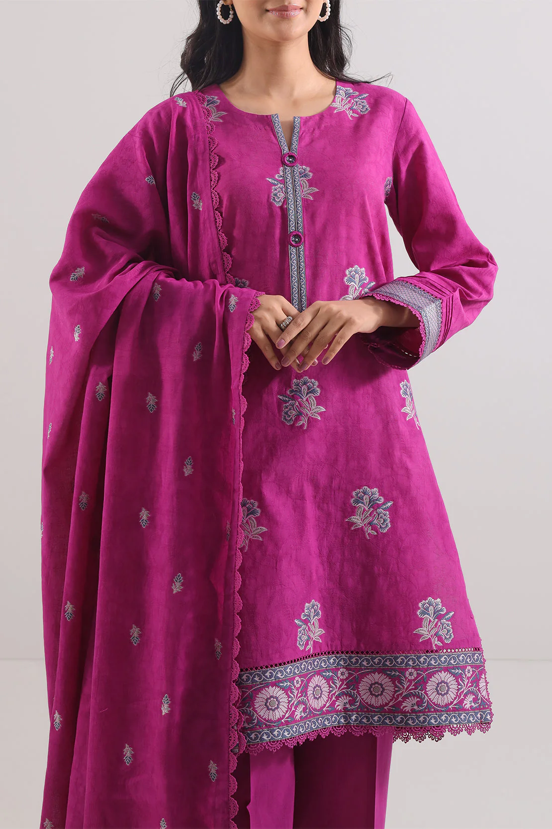 Unstitched Jacquard Cotton 3 Piece - Image 2