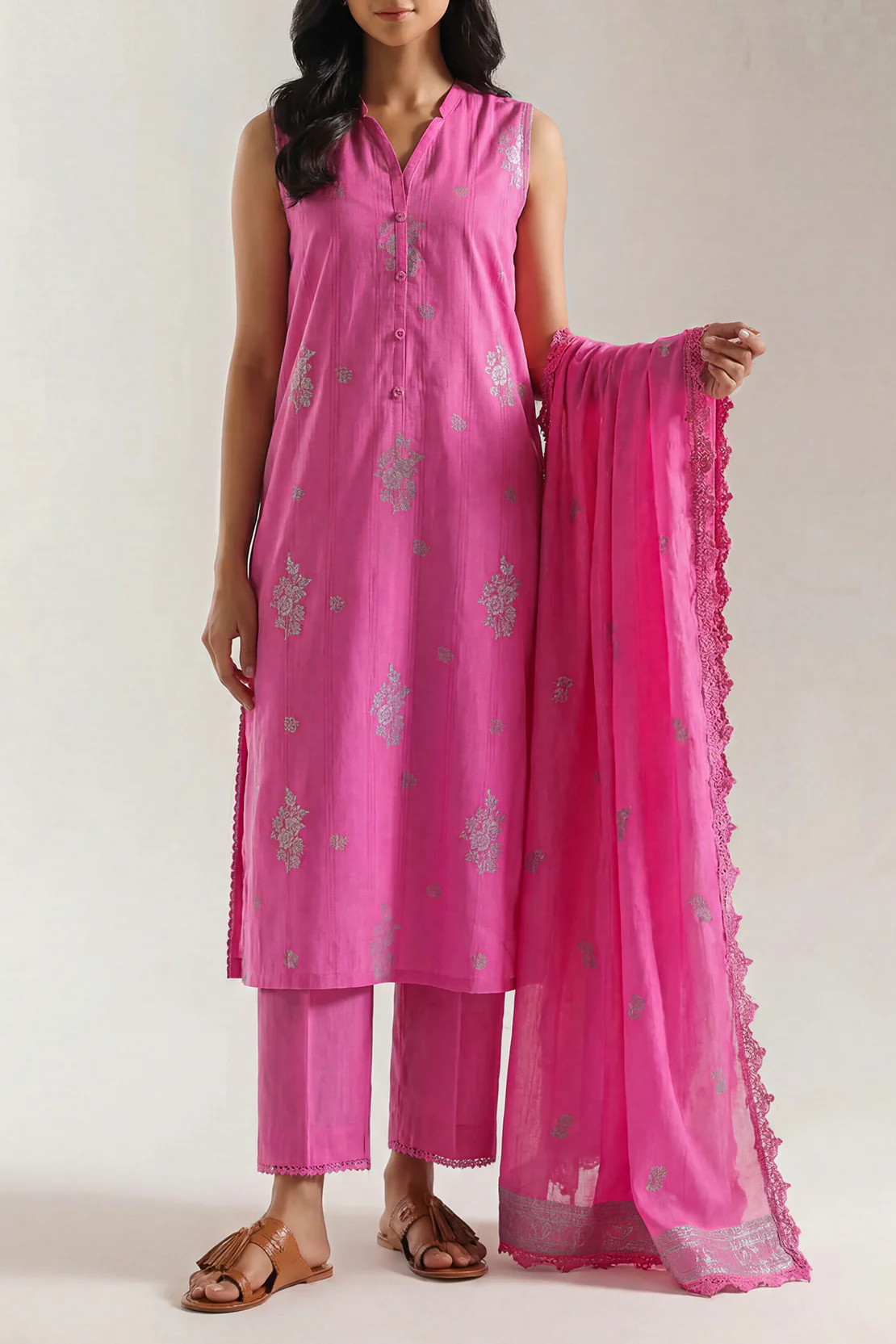 Unstitched Jacquard Cotton 3 Piece - Image 2