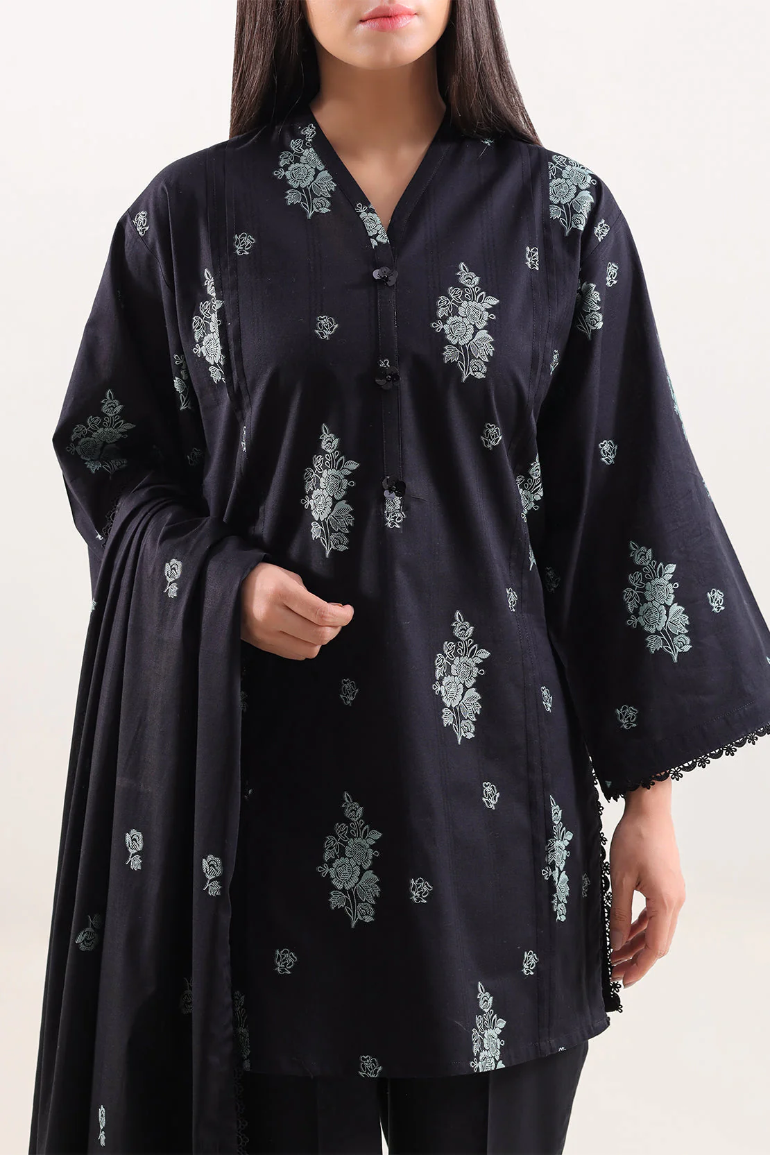 Unstitched Jacquard Cotton 3 Piece - Image 2