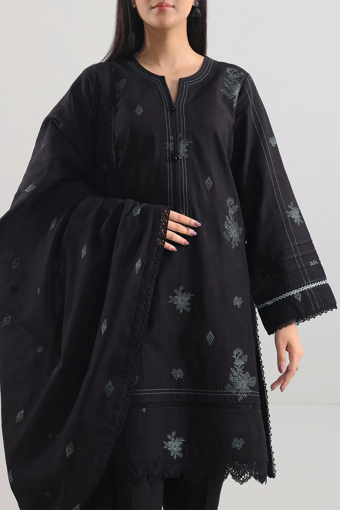 Unstitched Jacquard Cotton 3 Piece - Image 2