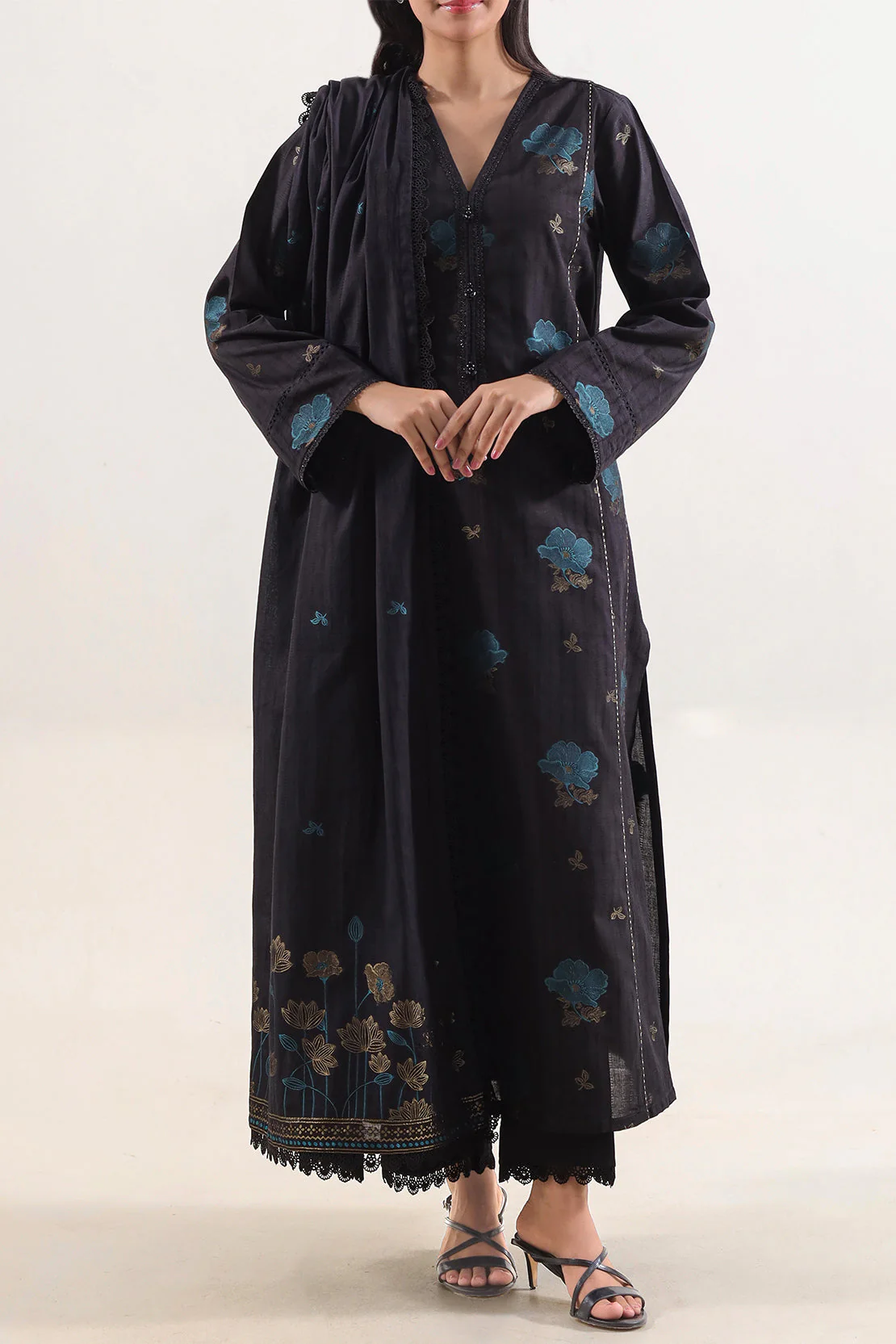 Unstitched Jacquard Cotton 3 Piece - Image 2