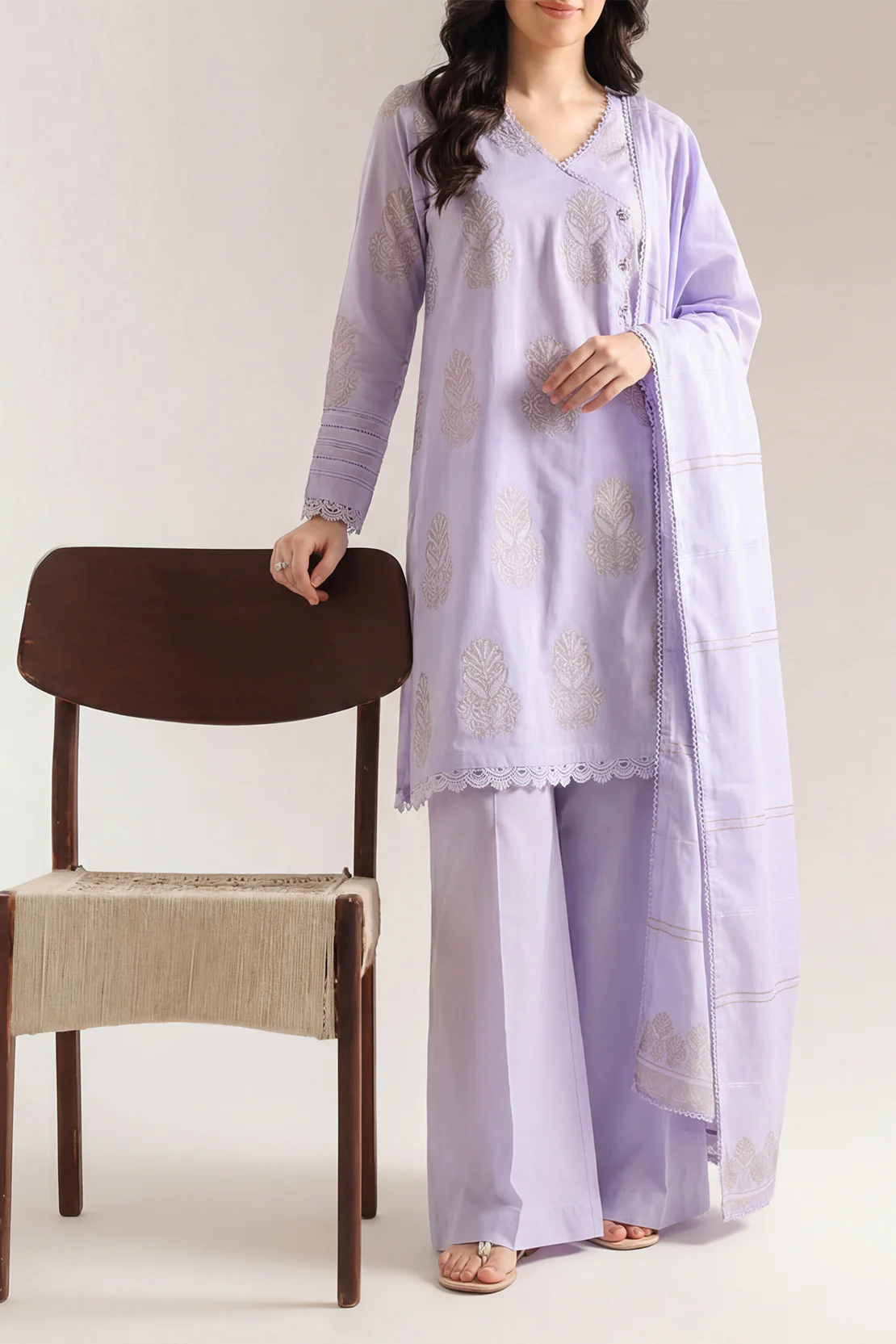 Unstitched Jacquard Cotton 3 Piece