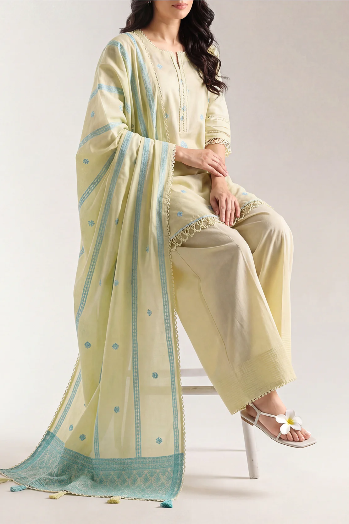 Unstitched Jacquard Cotton 3 Piece