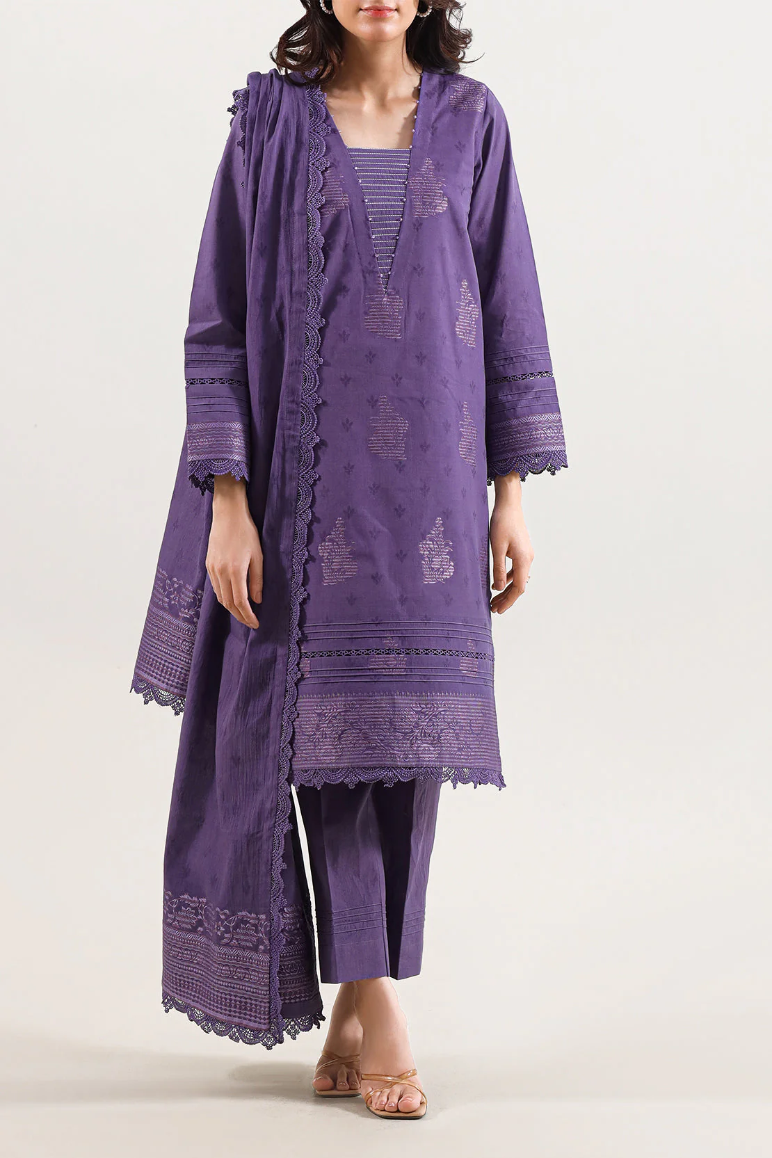 Unstitched Jacquard Cotton 3 Piece - Image 3