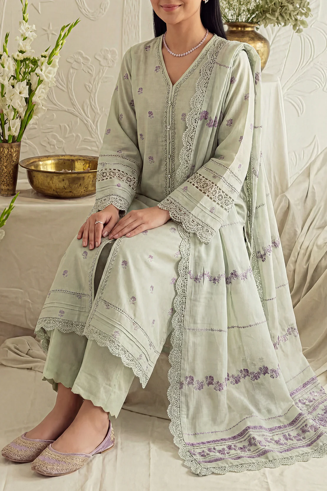 Unstitched Jacquard Cotton 3 Piece - Image 2