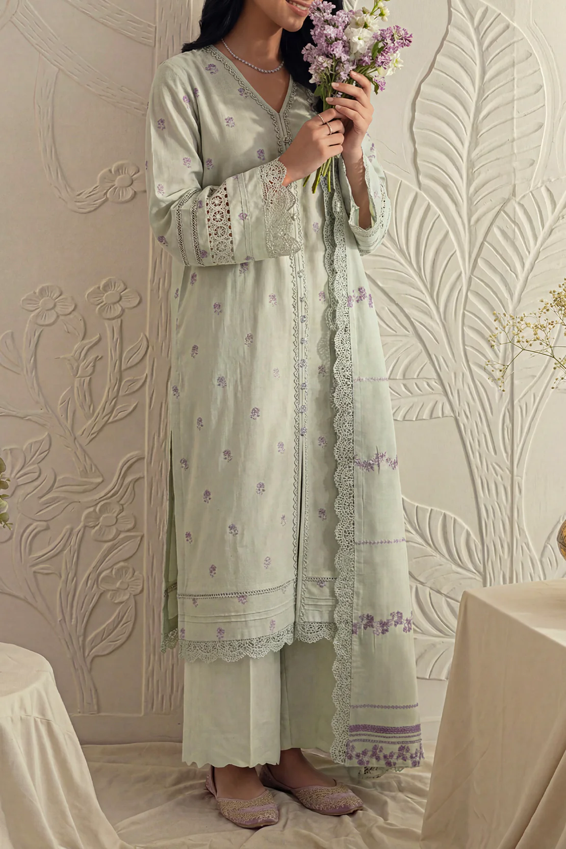 Unstitched Jacquard Cotton 3 Piece - Image 5