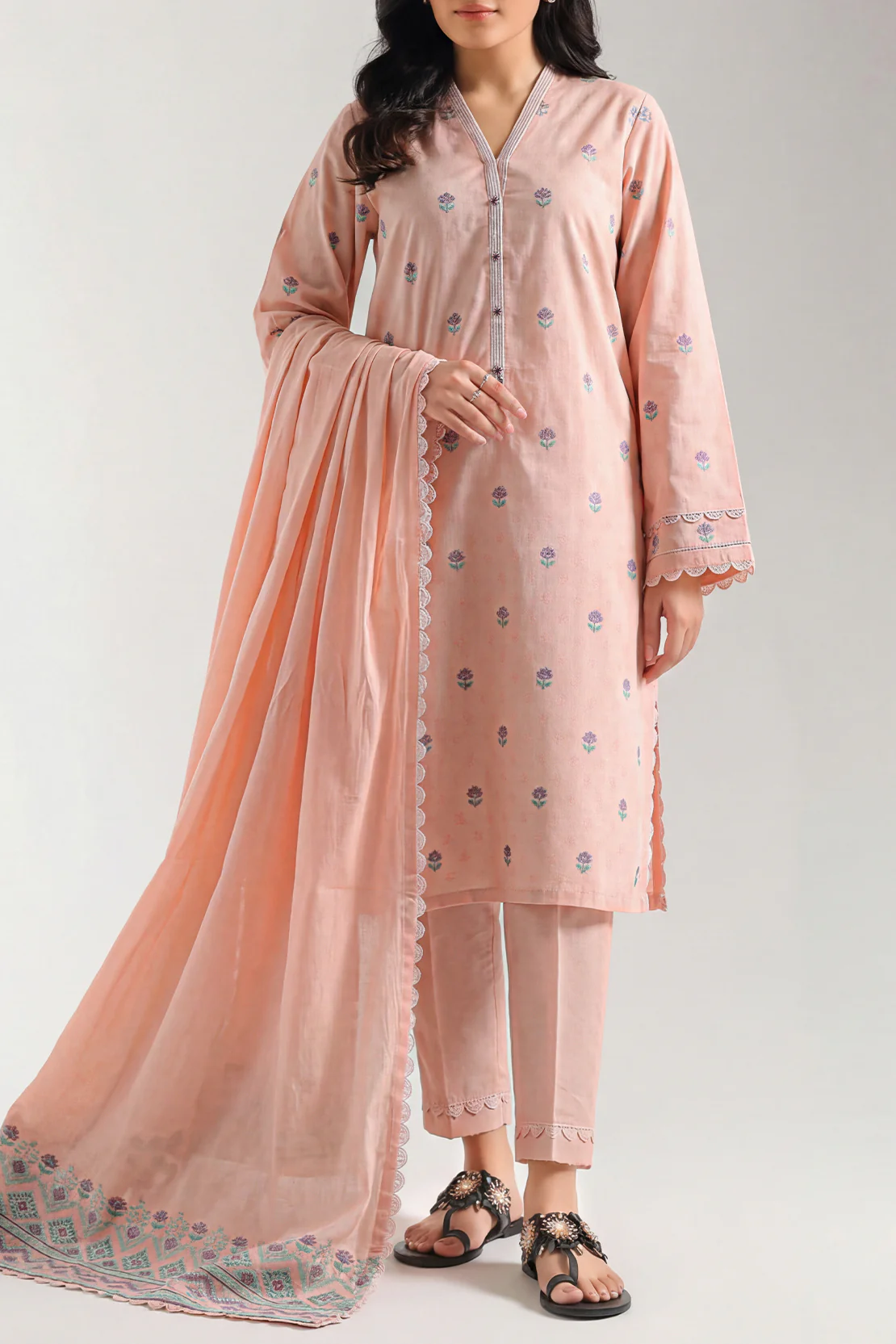 Unstitched Jacquard Cotton 3 Piece - Image 3