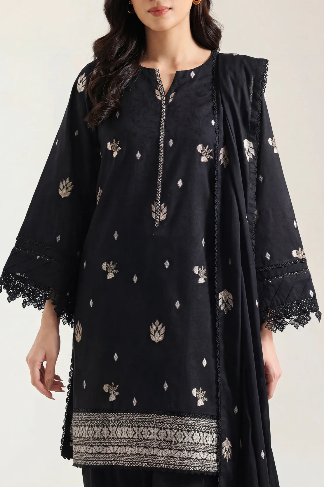 Unstitched Jacquard Cotton 3 Piece - Image 2