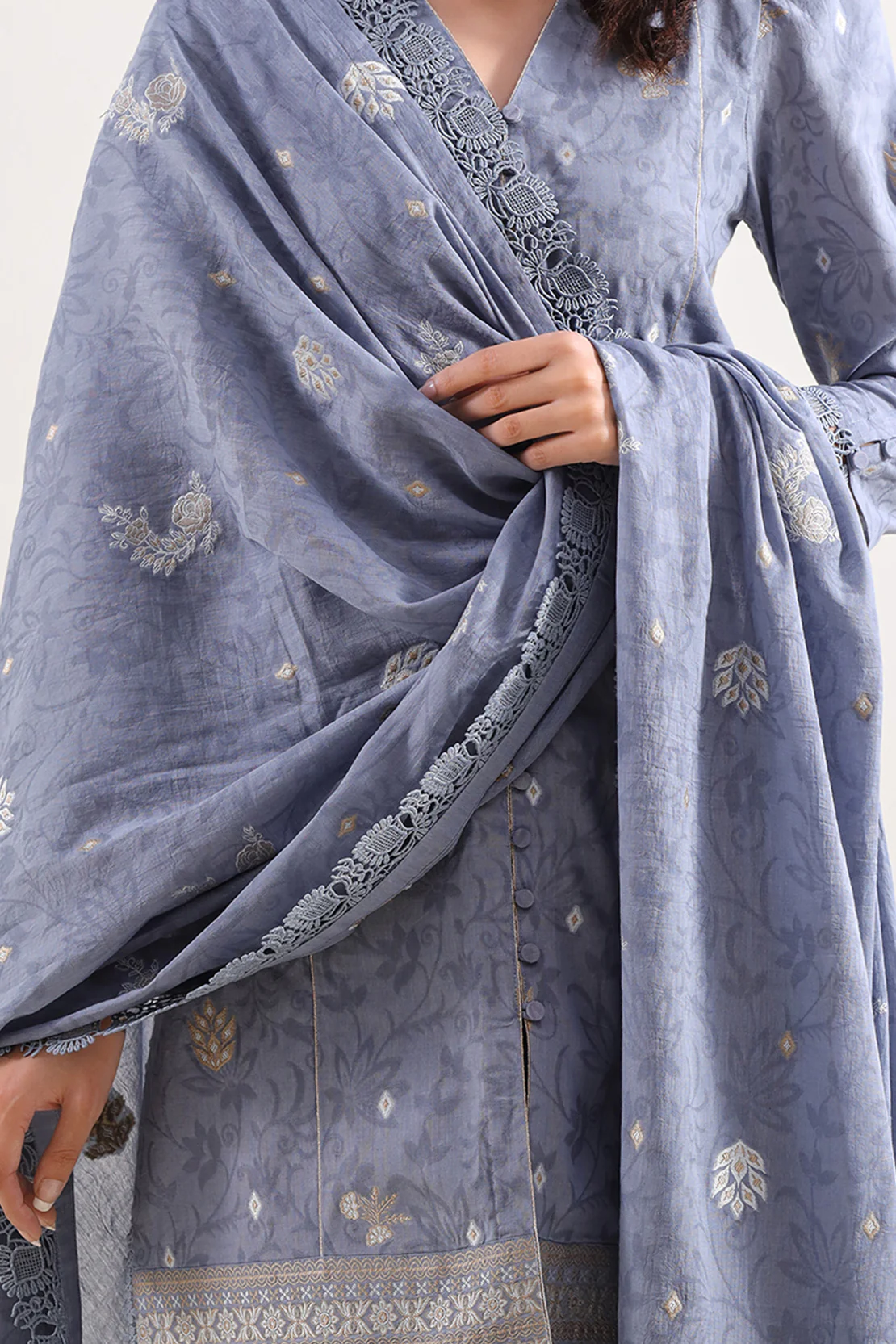 Unstitched Jacquard Cotton 3 Piece - Image 3