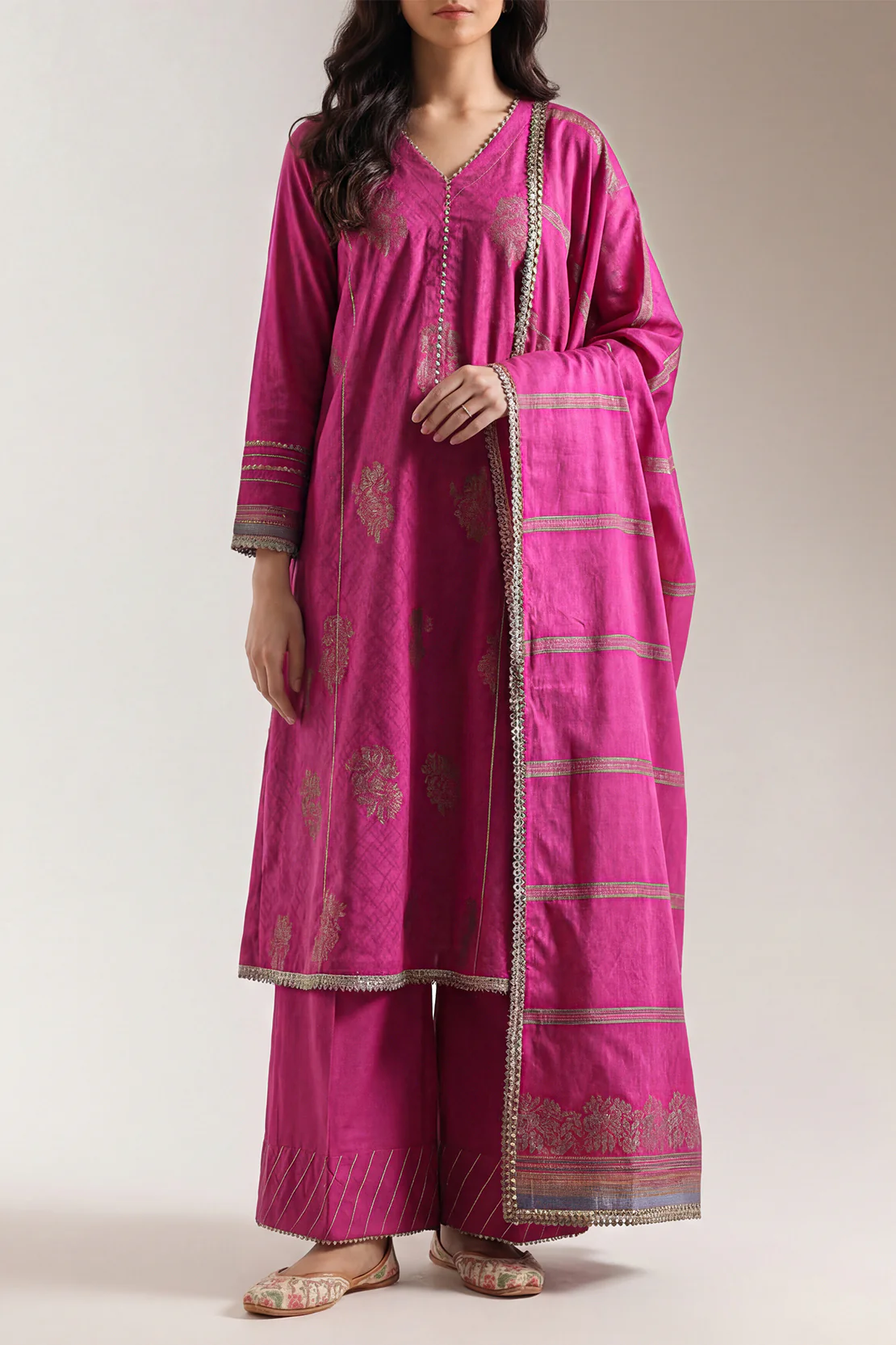 Unstitched Jacquard Cotton 3 Piece - Image 2