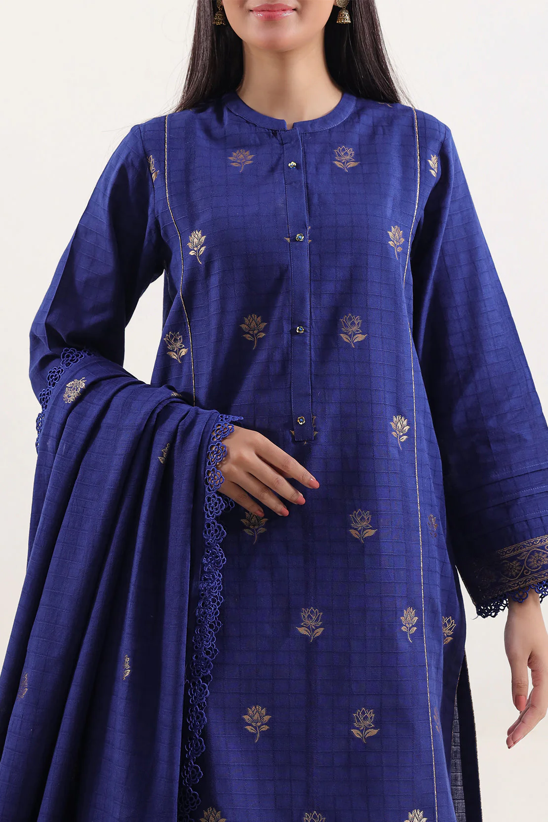Unstitched Jacquard Cotton 3 Piece - Image 2
