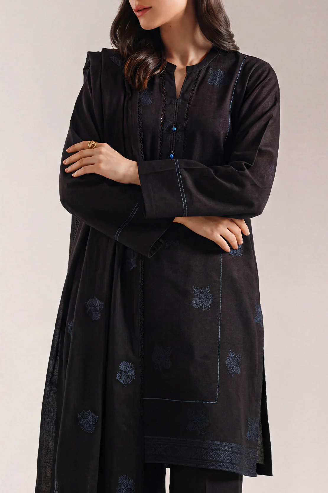 Unstitched Jacquard Cotton 3 Piece - Image 2