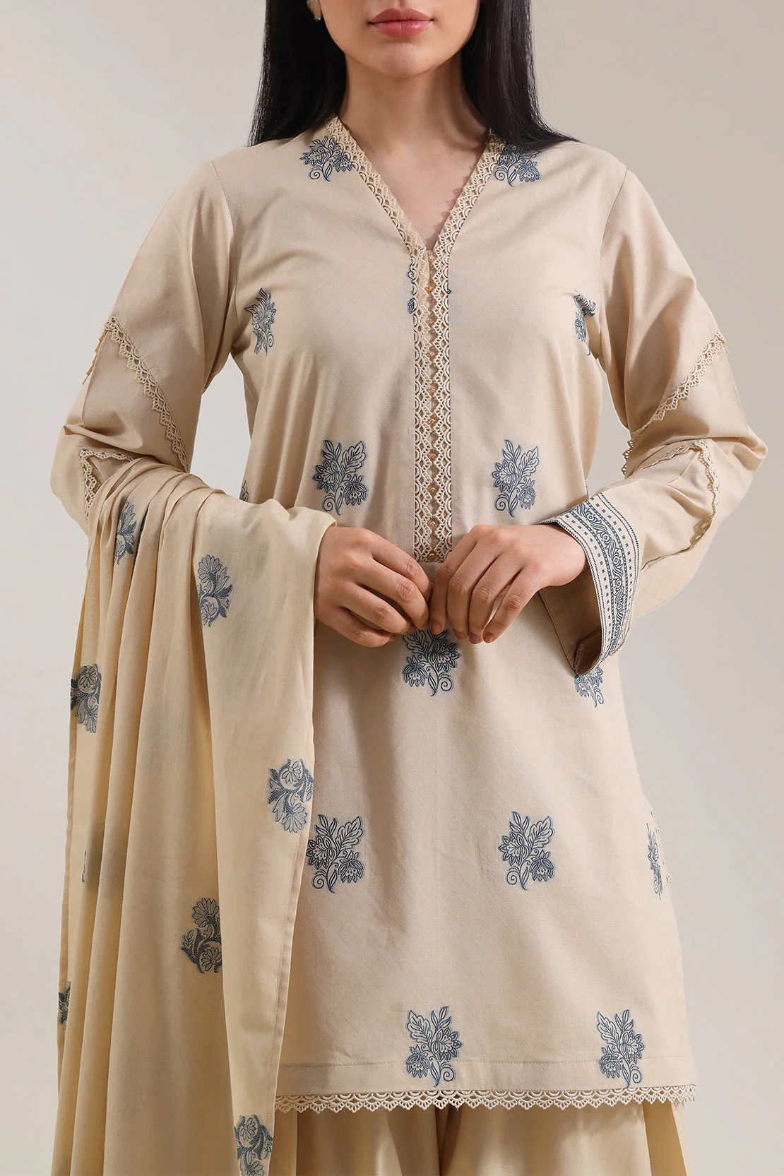 Unstitched Jacquard Cotton 3 Piece - Image 2