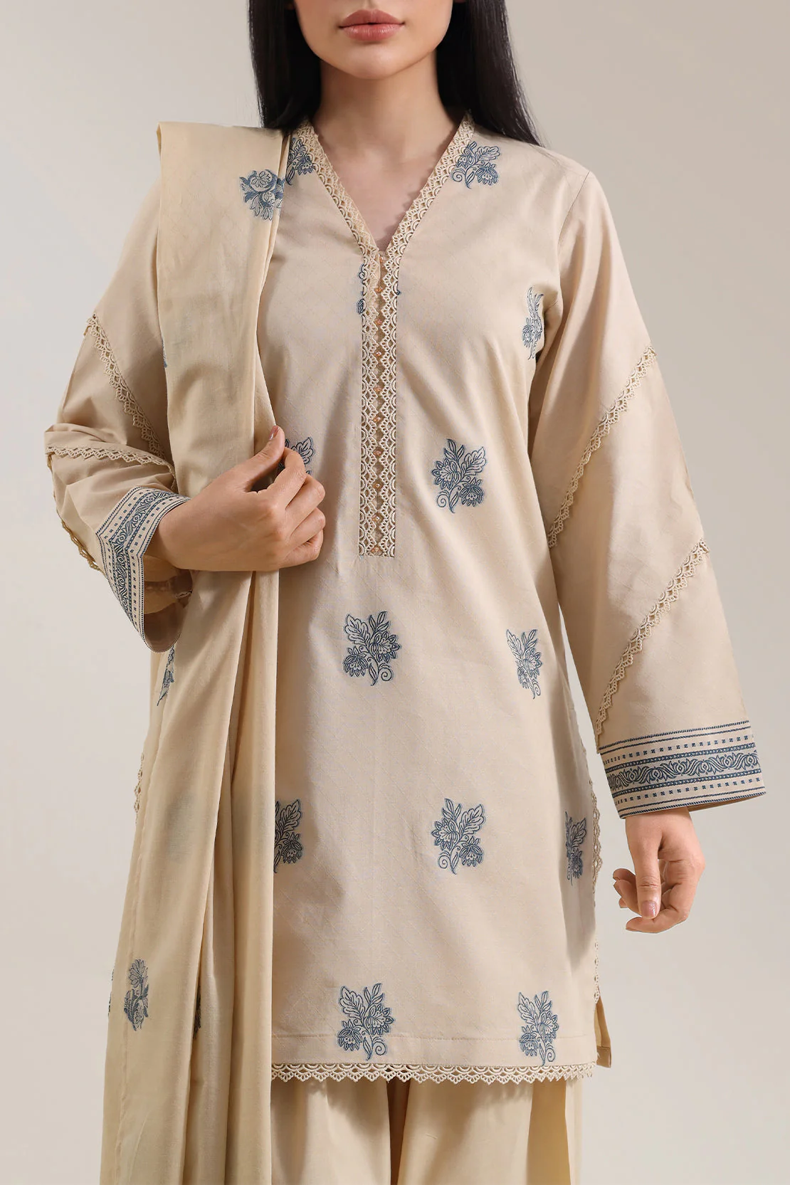 Unstitched Jacquard Cotton 3 Piece - Image 3