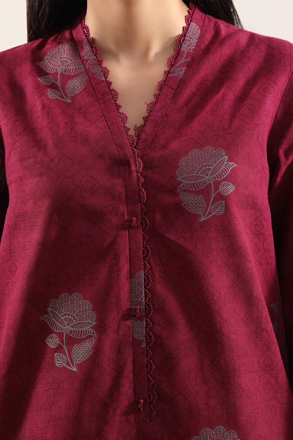 Unstitched Jacquard Cotton 3 Piece - Image 3