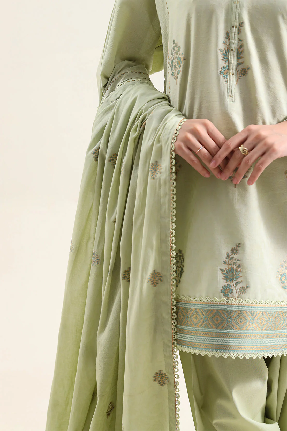 Unstitched Jacquard Cotton 3 Piece - Image 3